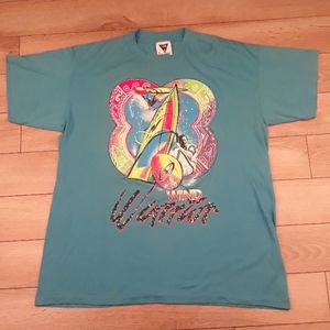 RARE SSI Wind Warrior Wind Surfing Blue Single Stitch‎ T Shirt Size XL VTG 90s